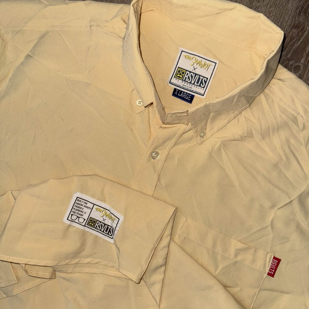 RSVLTS The Sandlot Squints Michael Palledorous Kunuflex Shirt Yellow Men's XL